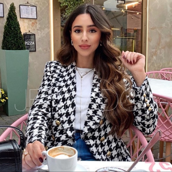 LAST ONE Zara Tweed Jacket Gold Buttons NWT - Picture 8 of 16